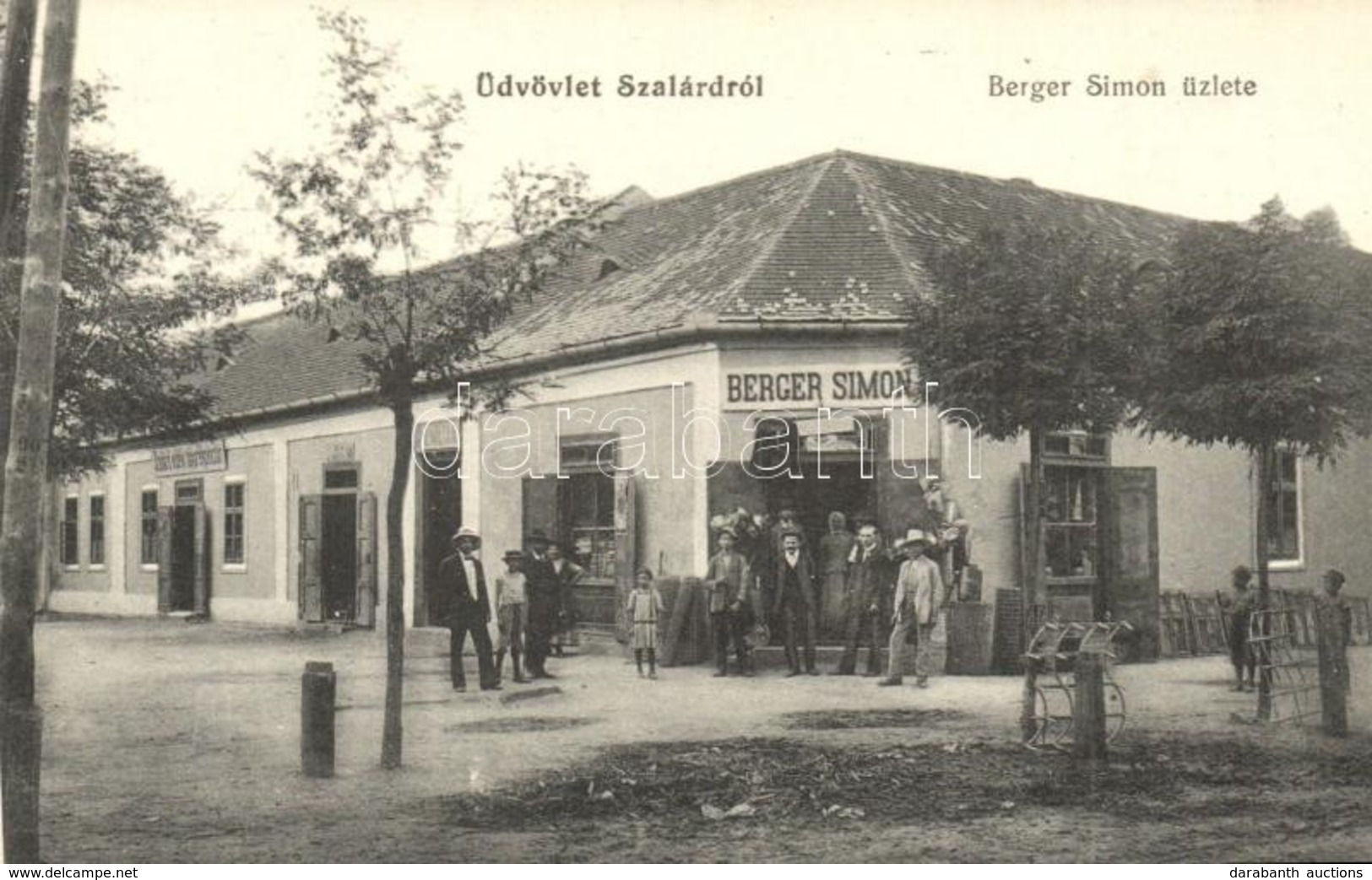 * T1/T2 Szalárd, Salard; Berger Simon üzlete, Takarékpénztár / Shop, Savings Bank - Unclassified