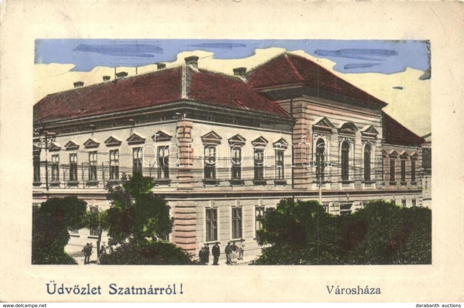 T2/T3 Szatmárnémeti, Szatmár, Satu Mare; Városháza. Hollósi Felvétele, Barthné Kiadása / Town Hall (EK) - Unclassified