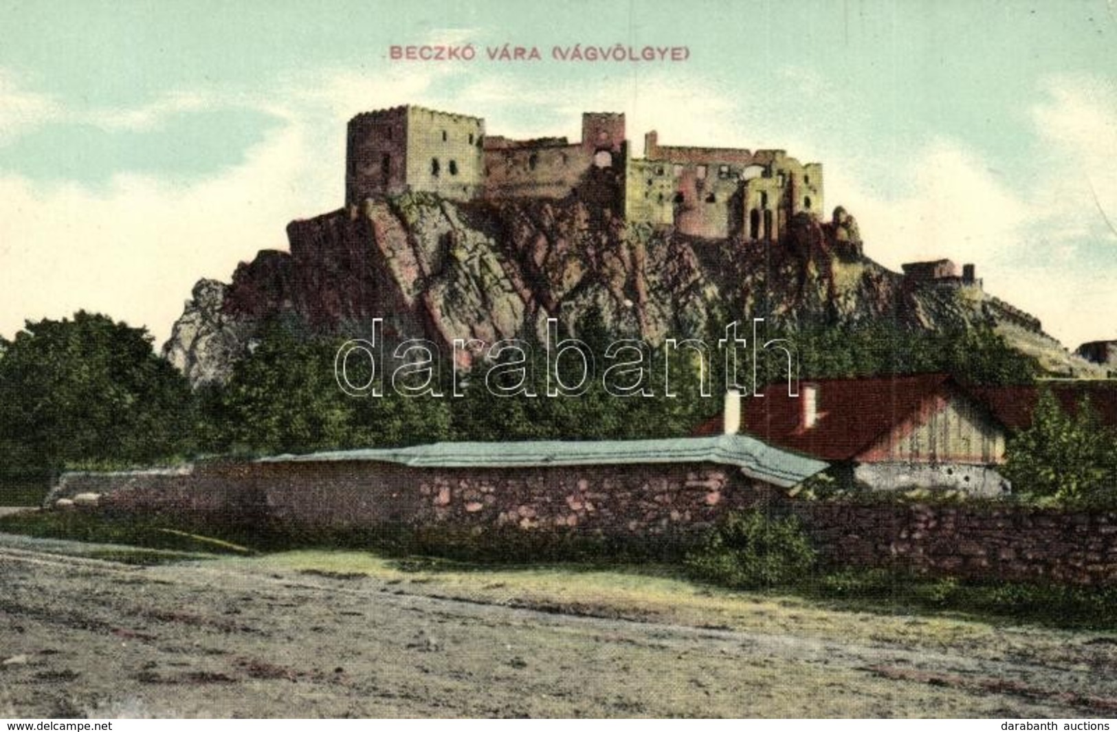 ** T2/T3 Beckó, Beczkó, Beckov; Vár, Vág-völgye. W.L. Bp. 303. / Hrad / Castle - Non Classificati