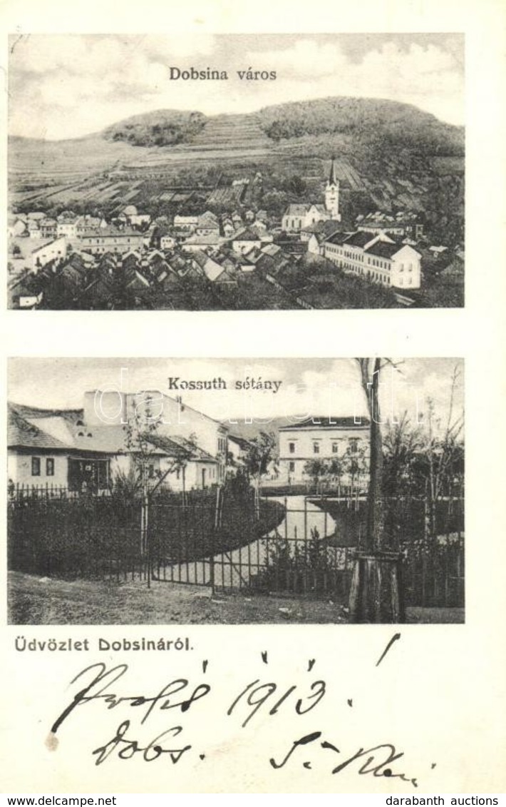 T2 Dobsina, Kossuth Sétány, Látkép / Promenade, Panorama View - Unclassified