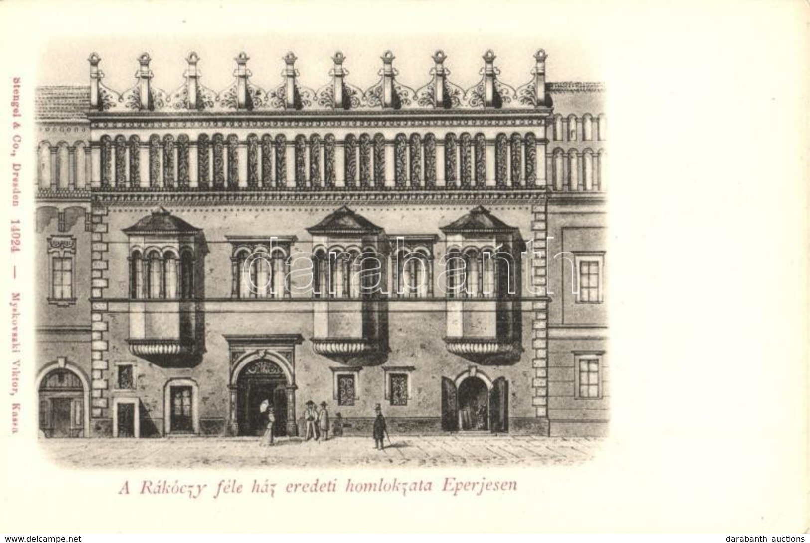 ** T2/T3 Eperjes, Presov; Rákóczi-féle Ház. Myskovszki Viktor Kiadása / Rákóczy House  (EK) - Unclassified