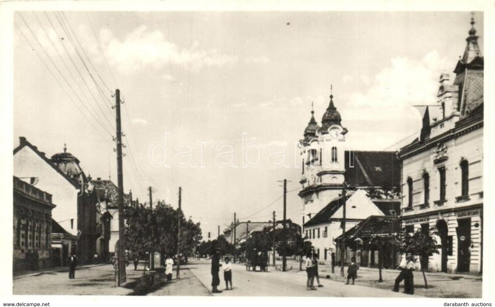 ** T1 Galánta, Fő Utca, Templom, Bank / Main Street With Bank And Church - Unclassified