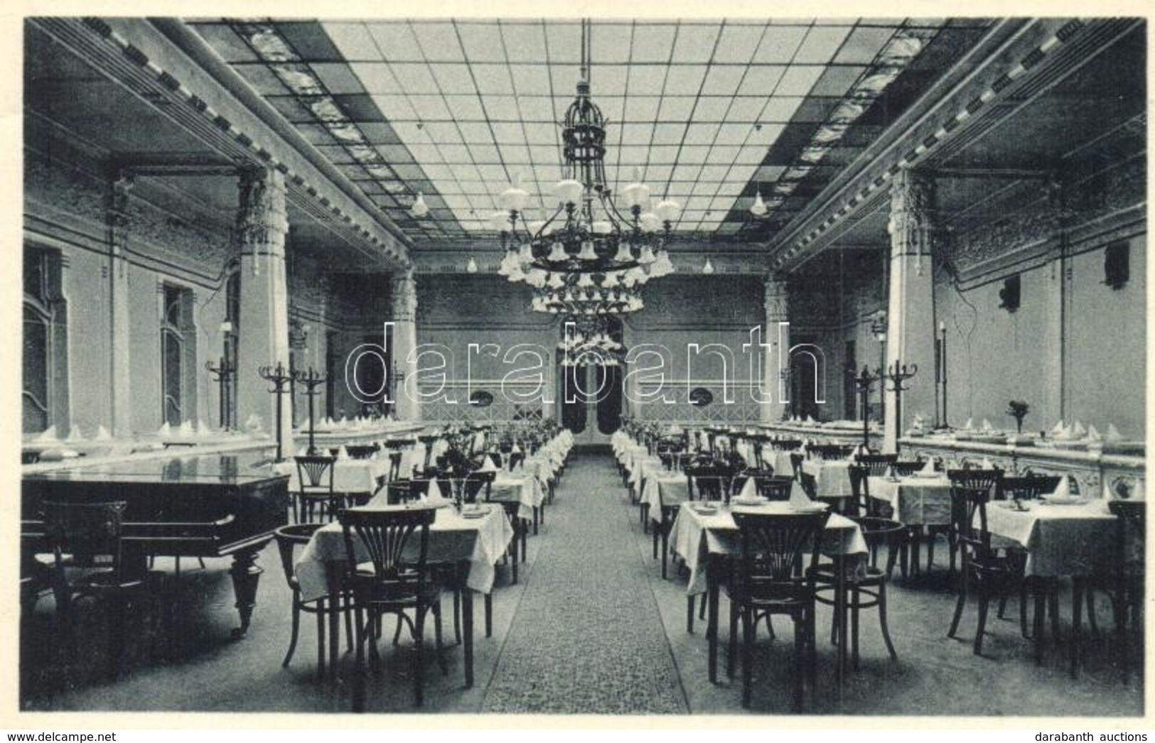 ** T1 Kassa, Kosice; Rohlena / Schalkház, étterem Belső / Grand Restaurant, Interior - Unclassified