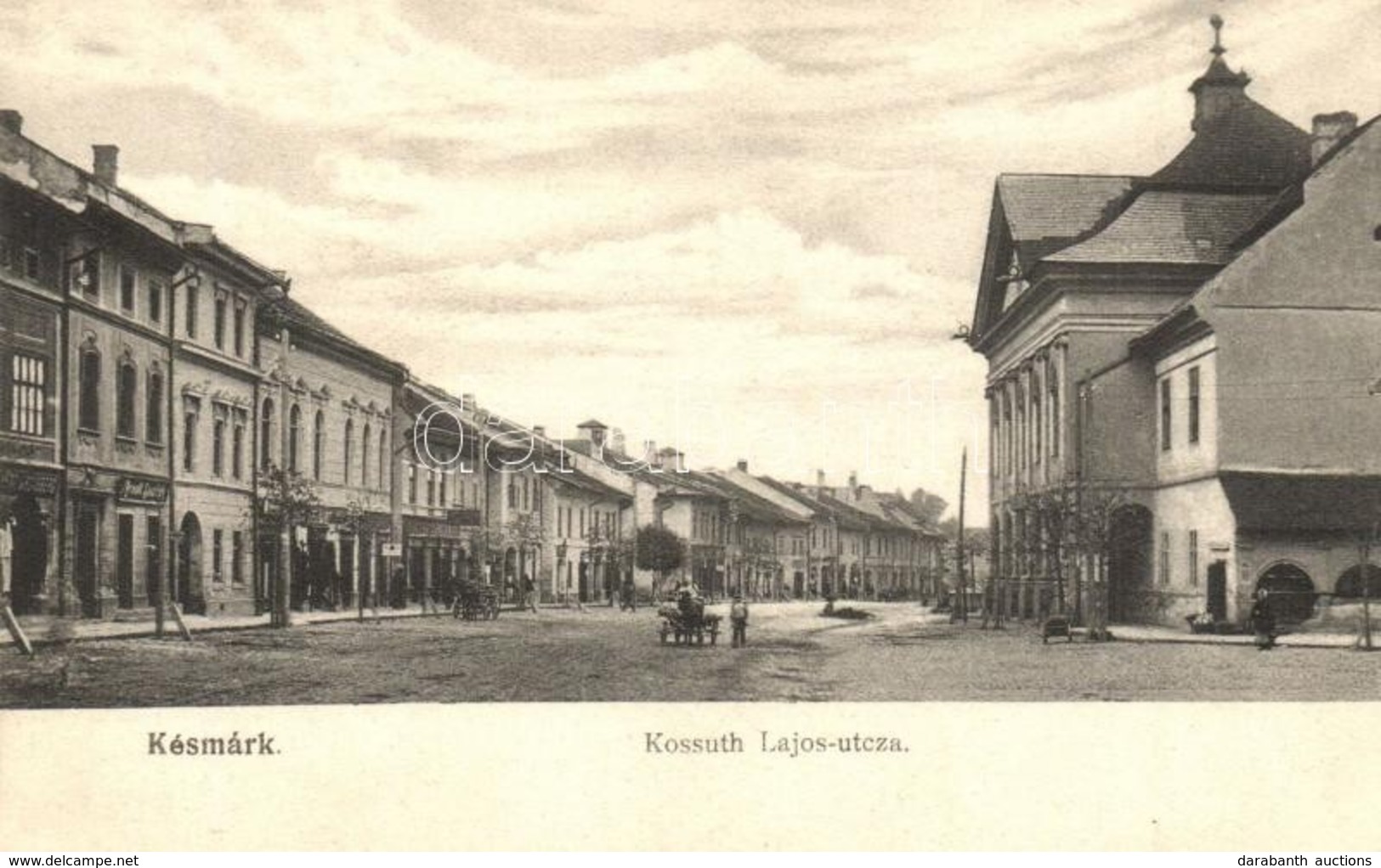 ** T2/T3 Késmárk, Kezmarok; Kossuth Lajos Utca, Arandt Gusztáv (?) üzlete / Street, Shops  (EK) - Non Classificati