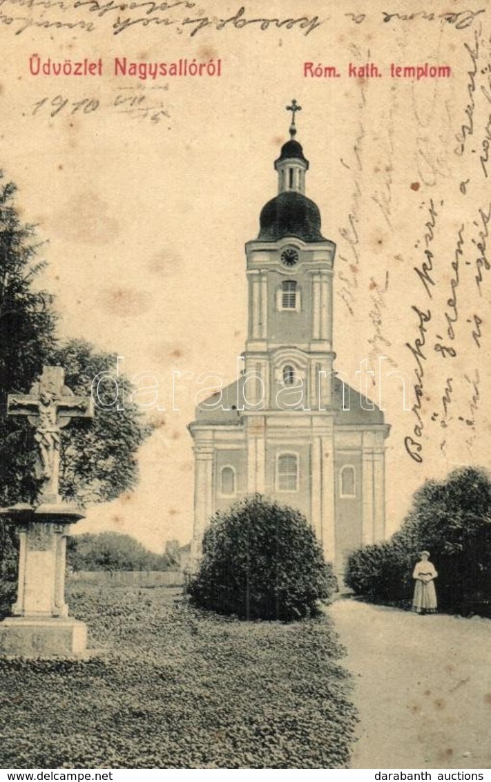 T3 Nagysalló, Tekovské Luzany; Római Katolikus Templom. W. L. Bp. 6132. / Church  (fl) - Unclassified