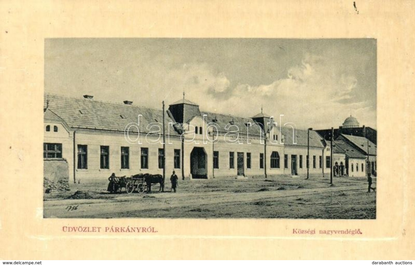 T2 Párkány, Stúrovó; Községi Nagyvendéglő, Utcakép. W.L. Bp. 5817. 1912-15. / Street With Restaurant - Unclassified