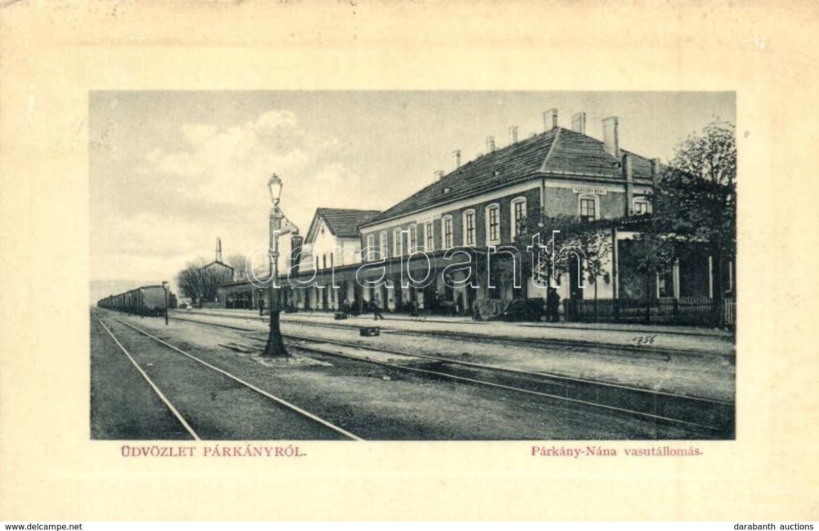T2 Párkánynána, Párkány-Nána, Stúrovó; Vasútállomás, Vagonok. W.L. Bp. 4409. 1912-15. / Bahnhof / Railway Station Woth W - Unclassified