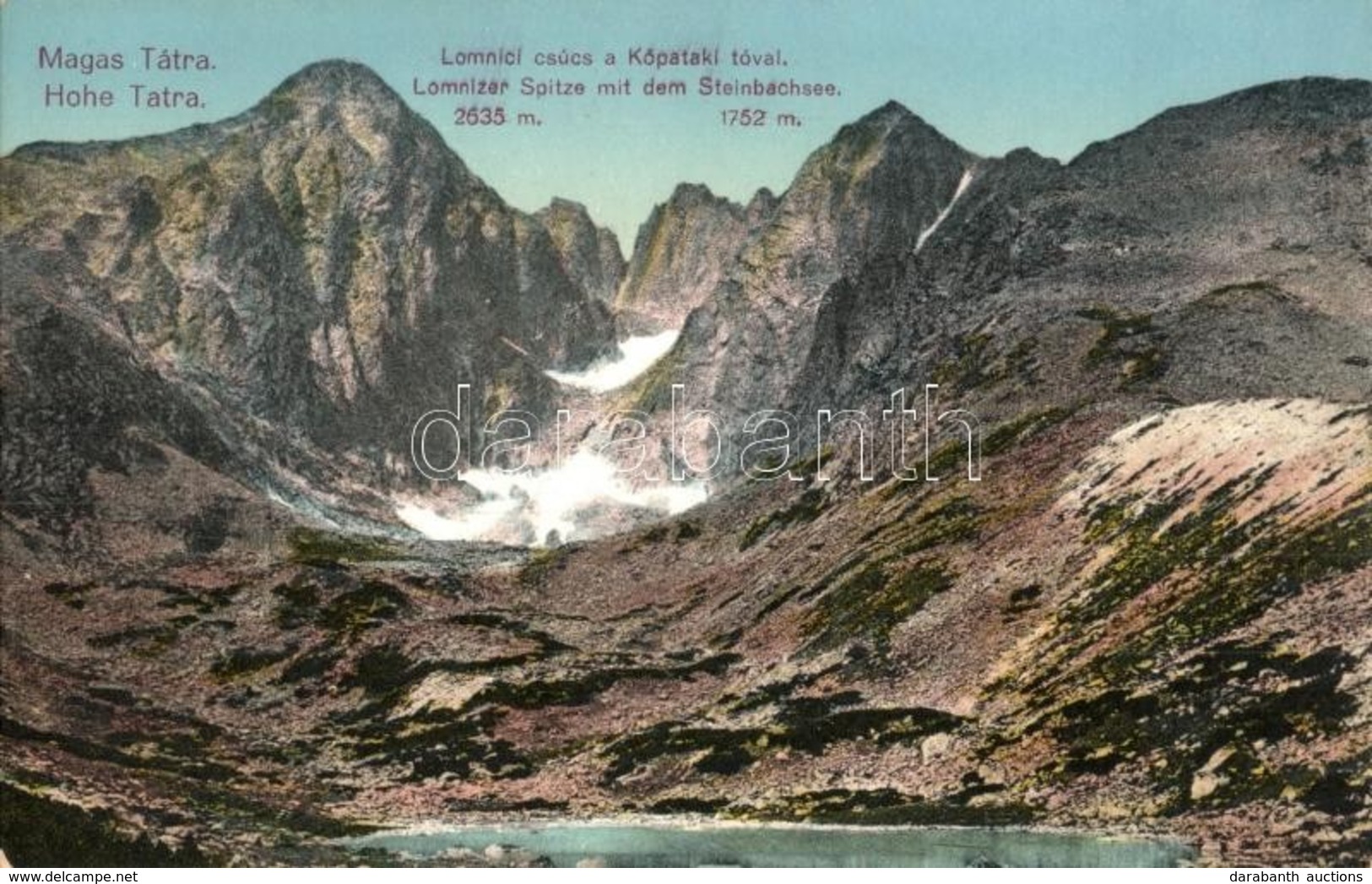 ** T1 Tátra, Lomnici Csúcs, Kőpataki-tó / Mountain With Lake - Non Classificati