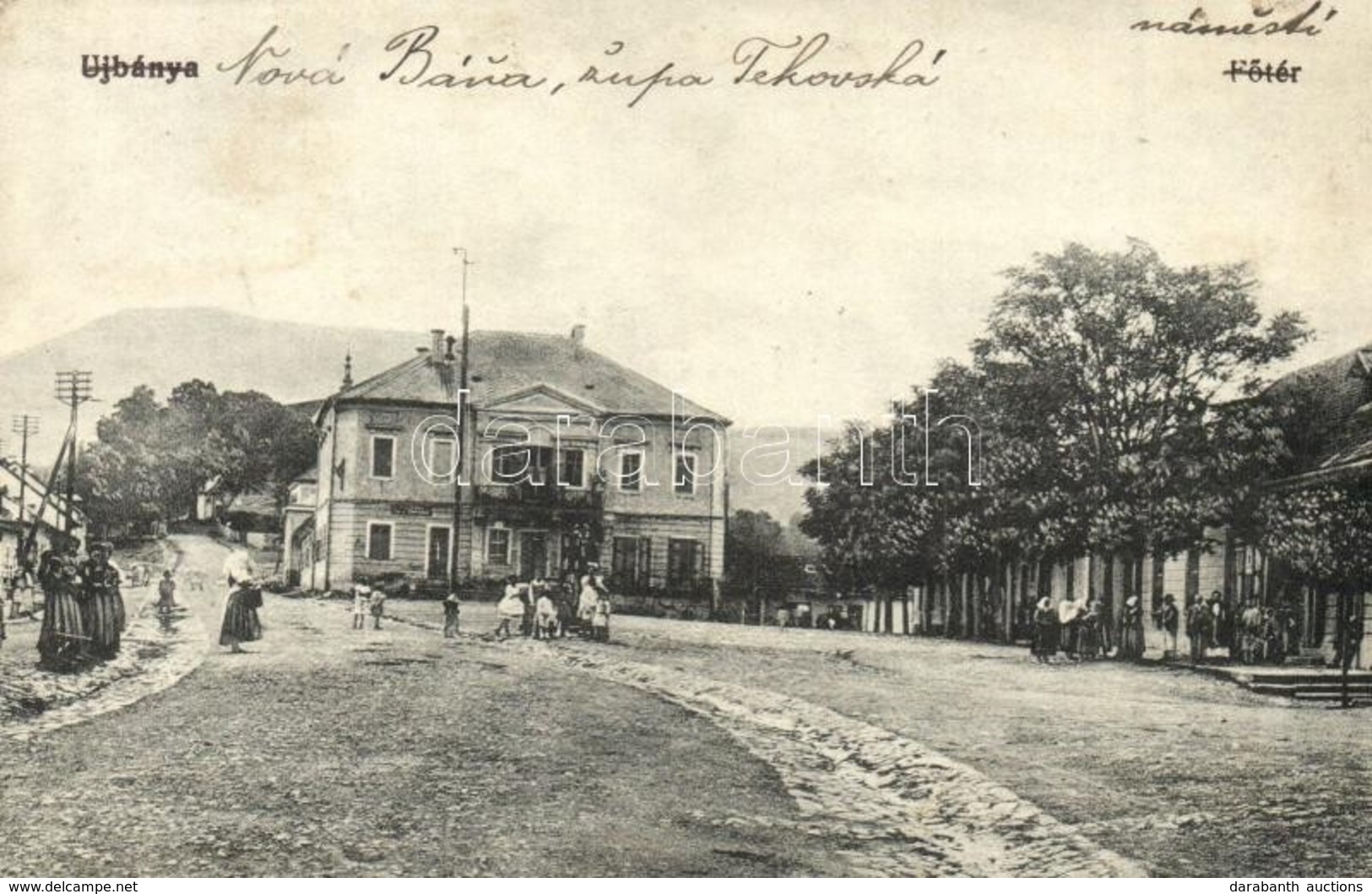 T3 Újbánya, Königsberg, Nova Bana; Fő Tér / Main Square (ázott / Wet Damage) - Non Classificati