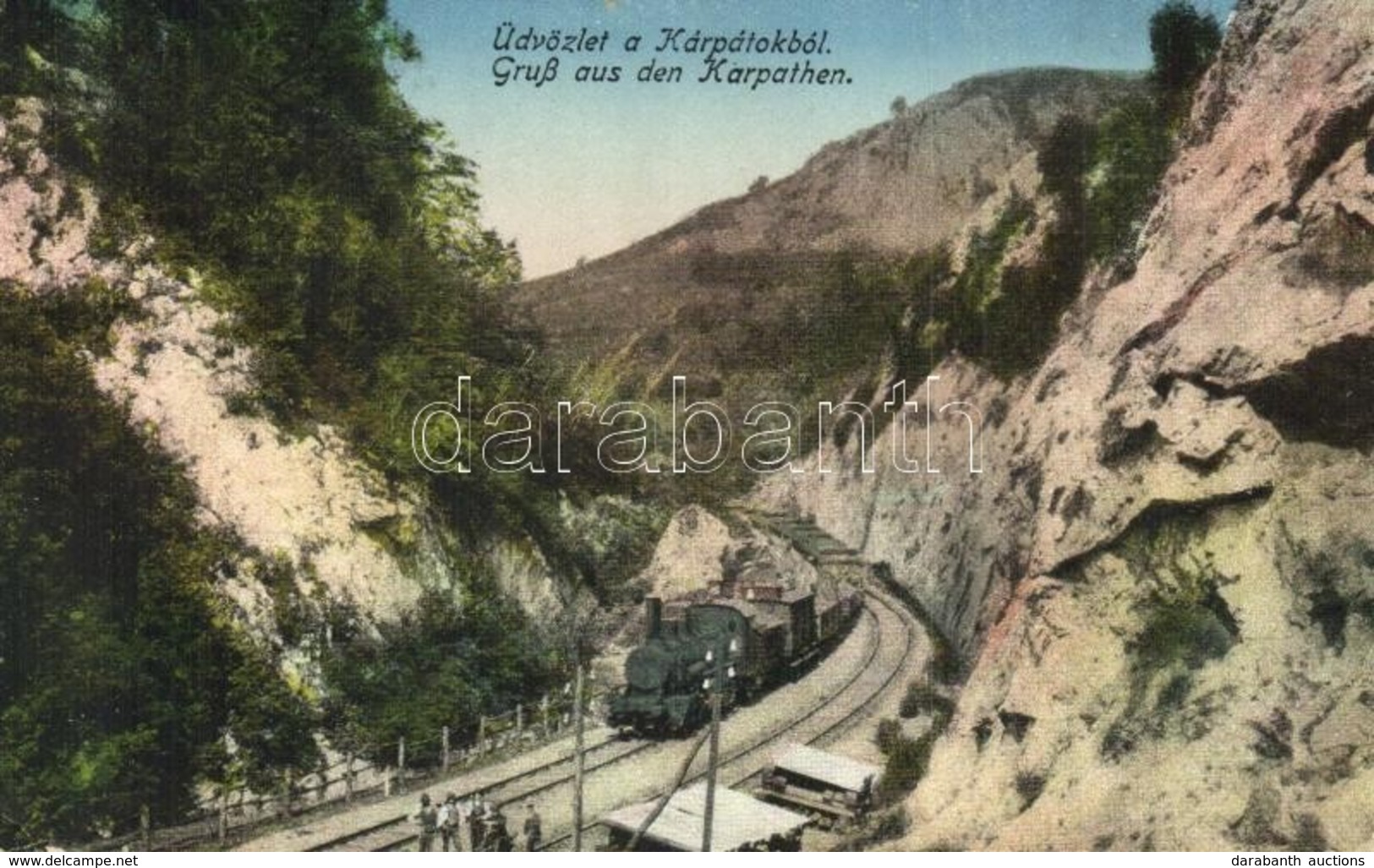 T2/T3 Kárpátok, Vasút Gőzmozdonnyal / Railway With Locomotive - Unclassified
