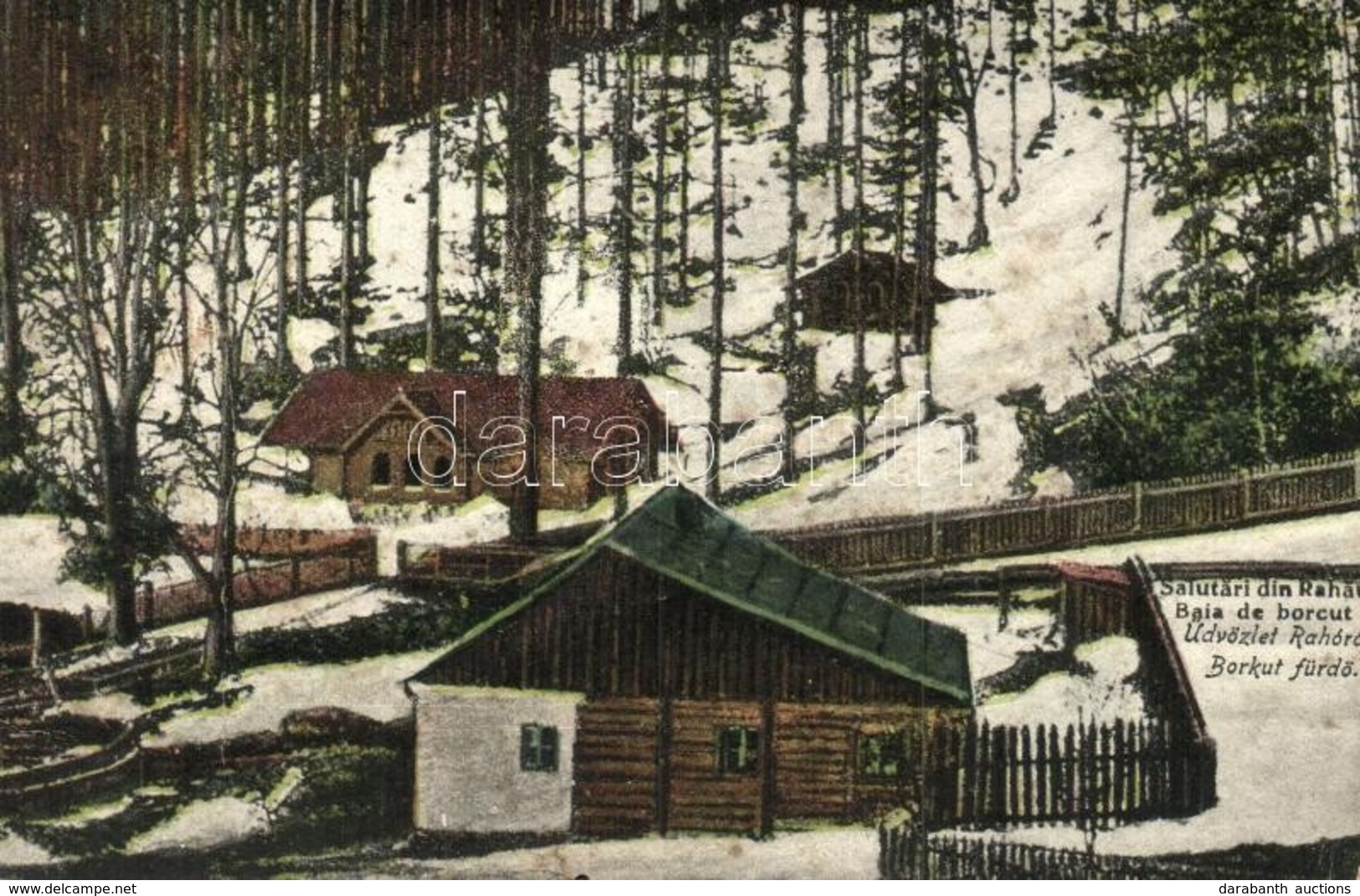 * T4 Rahó, Rahau, Rakhiv; Borkút Fürdő Télen / Spa Hall In Winter (b) - Unclassified