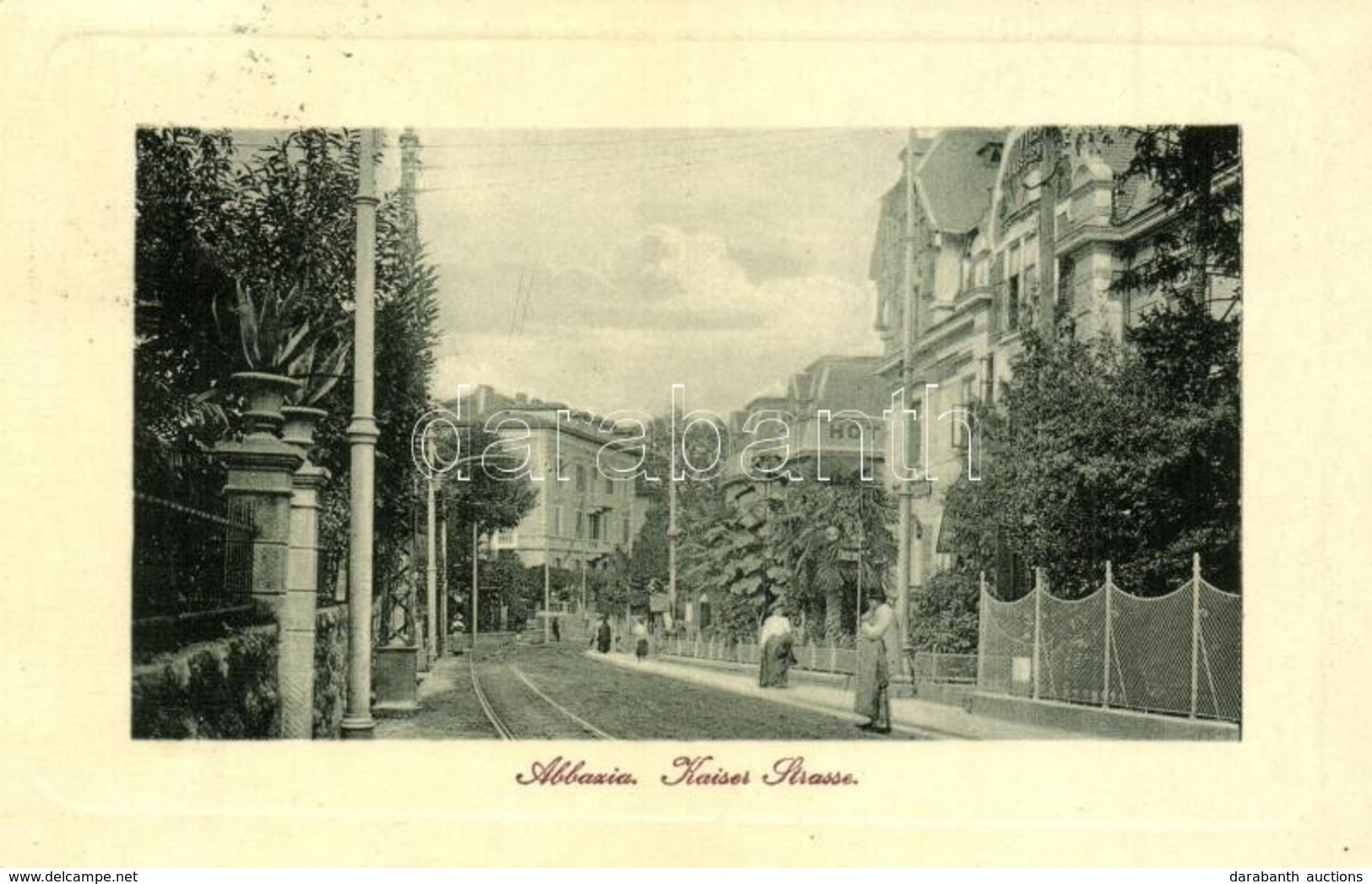 T2/T3 Abbazia, Kaiser Strasse / Street View With Hotel And Villa. W.L. Bp. 3778. Acsay J.  (EK) - Unclassified