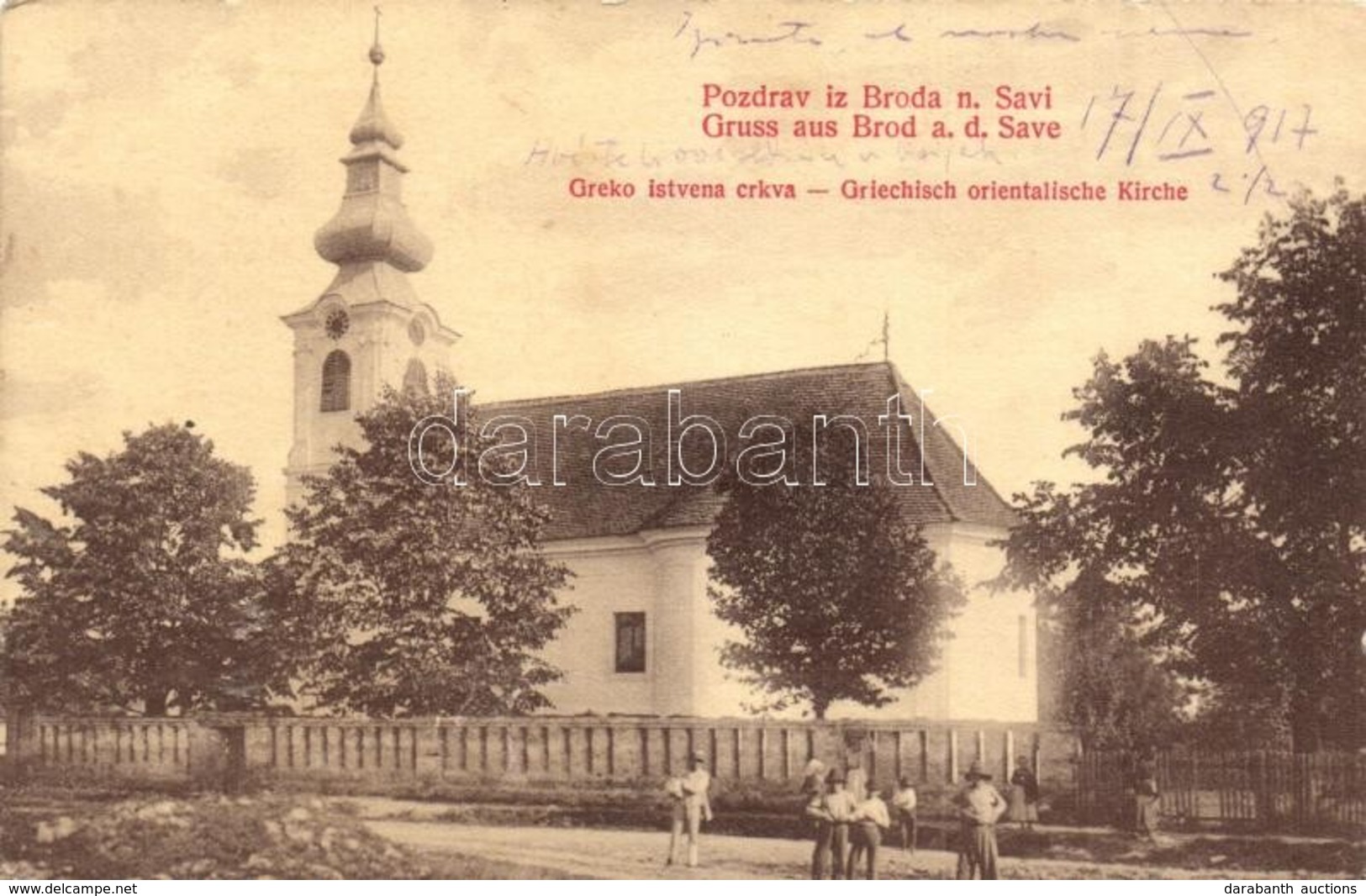 * T2/T3 Bród, Brod Na Savi, Slavonski Brod; Greko Istvena Crkva / Görögkeleti Ortodox Templom. W. L. 144. / Griechisch O - Unclassified