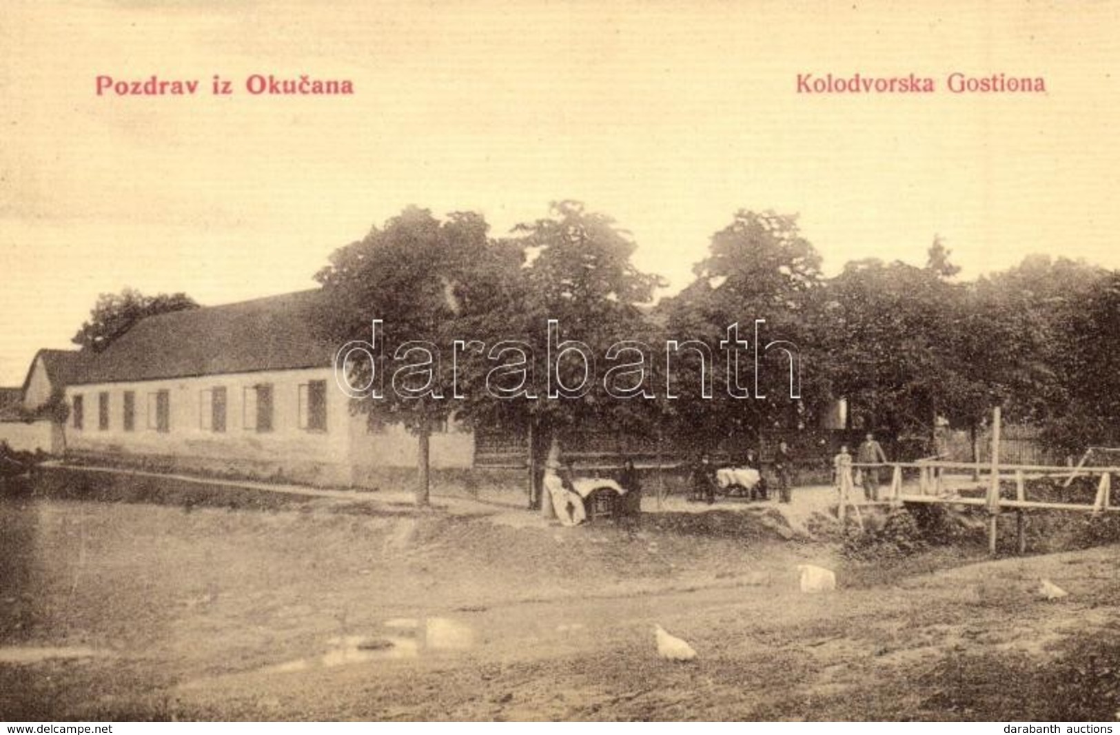 ** T1 Okucani, Kolodvorska Gostiona / Vasúti Vendéglő. W.L. 931. / Railway Station Restaurant - Unclassified