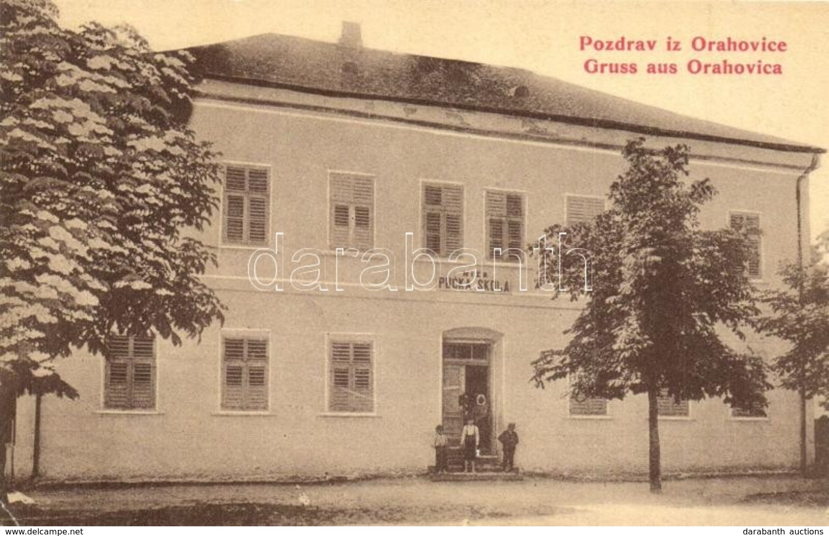 ** T1 Raholca, Orahovica; Niza Pucka Skola / Iskola. W.L. 718. / School - Non Classificati