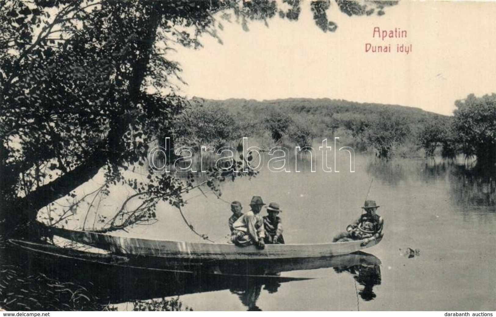 T2 Apatin, Dunai Idill, Horgászó Gyerekek. W. L. 1964. / Danube Idyll, Fishing Children - Ohne Zuordnung