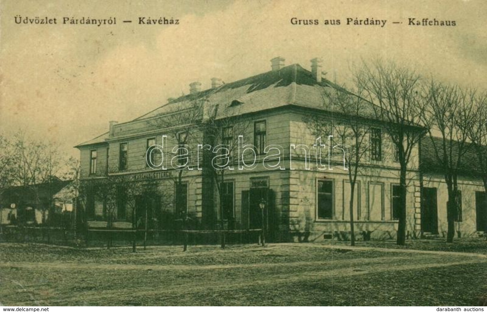 T2/T3 Párdány, Meda; Kávéház és étterem, üzlet. W. L. 1070. / Café And Restaurant, Shop (EK) - Non Classificati