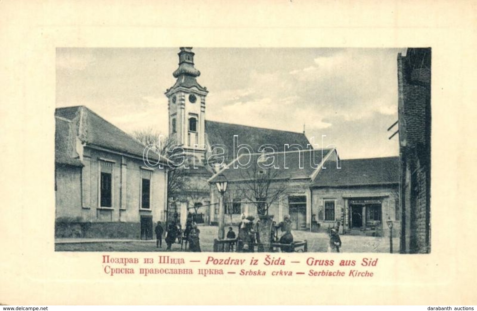 ** T2 Sid, Szerb Ortodox Templom, Emil I. Winterstein üzlete. W. L. Bp. 4340. / Srbska Crkva / Serbische Kirche / Serbia - Non Classificati