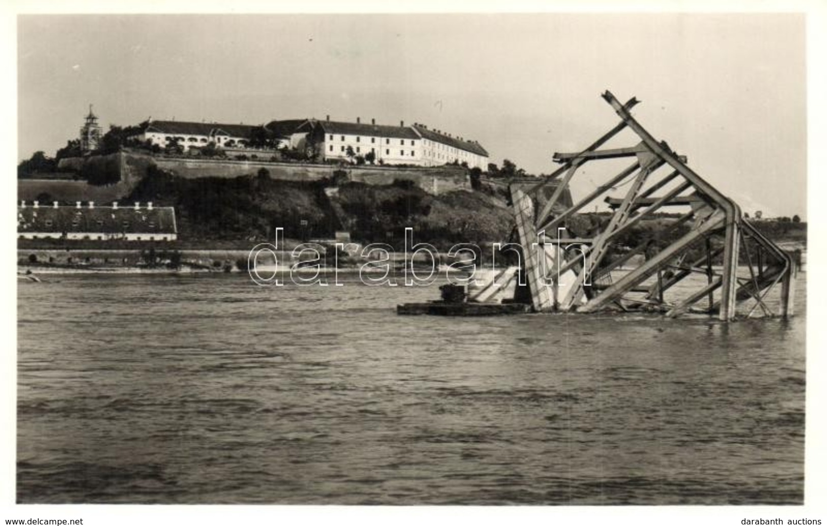 ** T1 Újvidék, Novi Sad; Pétervárad, Felrobbantott Közúti Híd / Destroyed Bridge - Unclassified