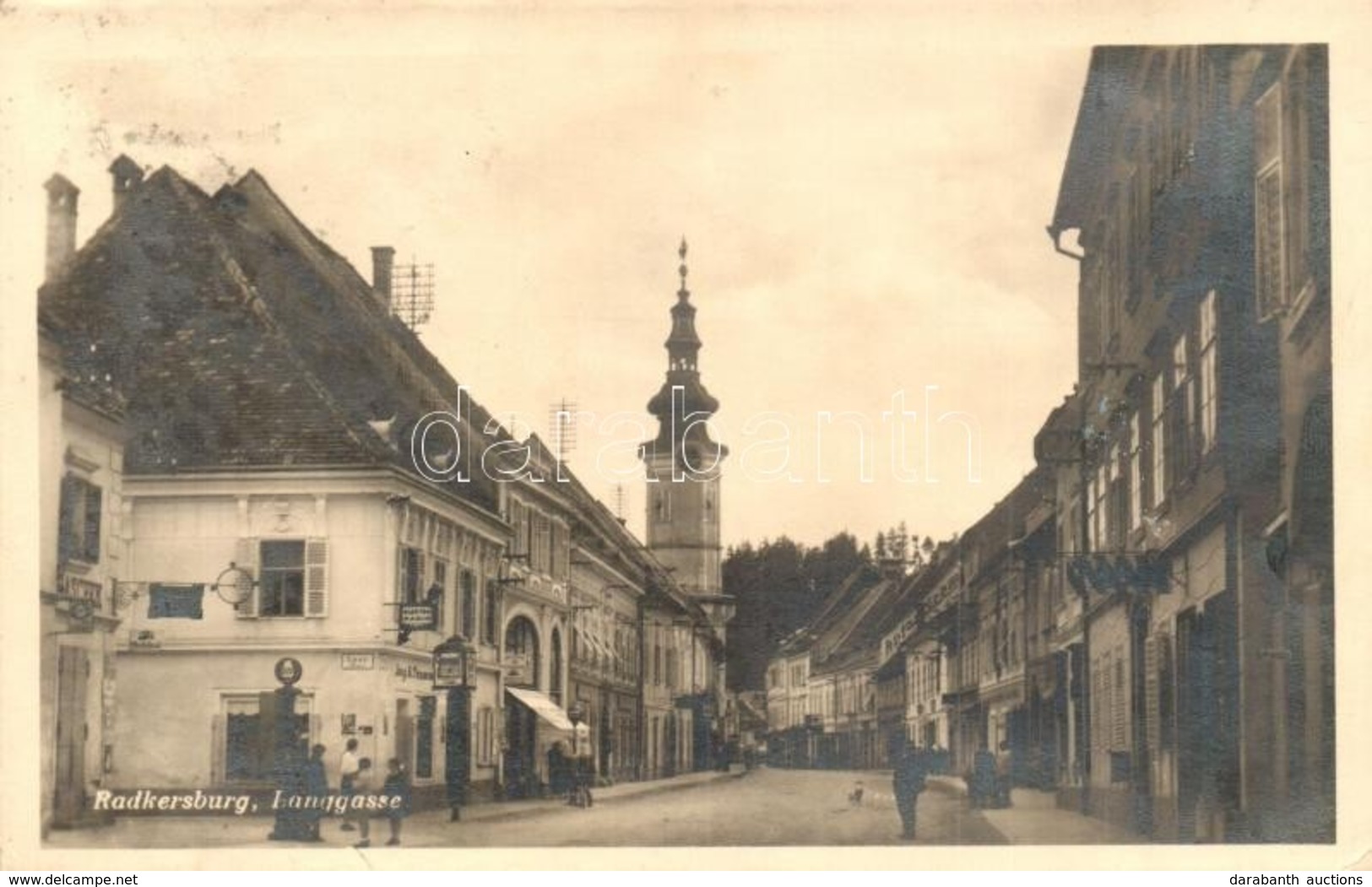 * T2/T3 Bad Radkersburg, Langgasse / Street View With Shops (EK) - Unclassified