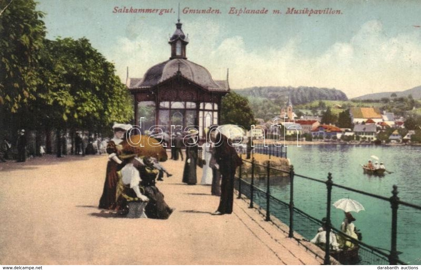 * T3 Gmunden, Esplanade Mit Musikpavillon / Promenade With Music Pavilion  (Rb) - Ohne Zuordnung