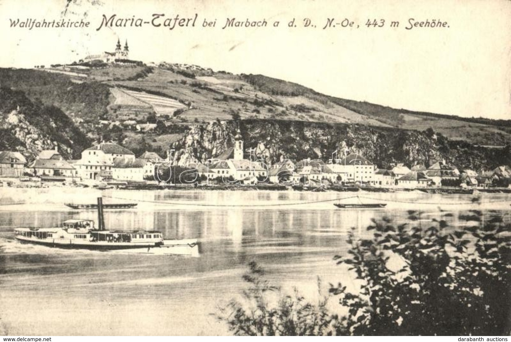 T2 Maria Taferl Bei Marbach A.d. Donau, Wallfahrtskirche / Church, Steamship - Unclassified