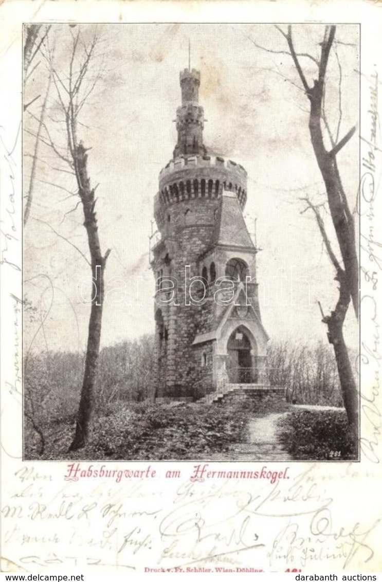T2/T3 1899 Vienna, Wien XIX. Döbling, Hermannskogel; Habsburgwarte / Lookout Tower (EK) - Non Classificati