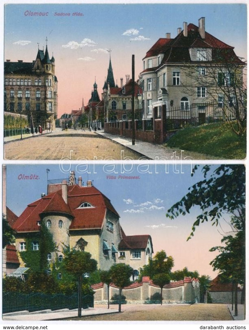 * Olomouc, Olmütz - 2 Db Régi Városképes Lap / 2 Pre-1945 Town-view Postcards - Unclassified