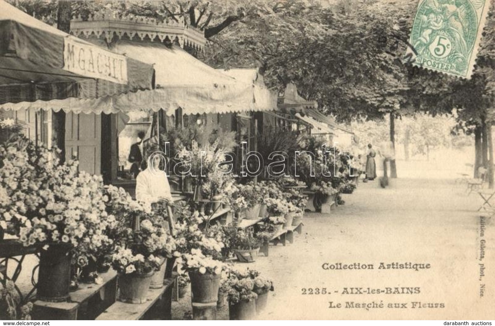 T2 Aix-les-Bains, Le Marche Aux Fleurs / Flower Market, TCV Card - Unclassified
