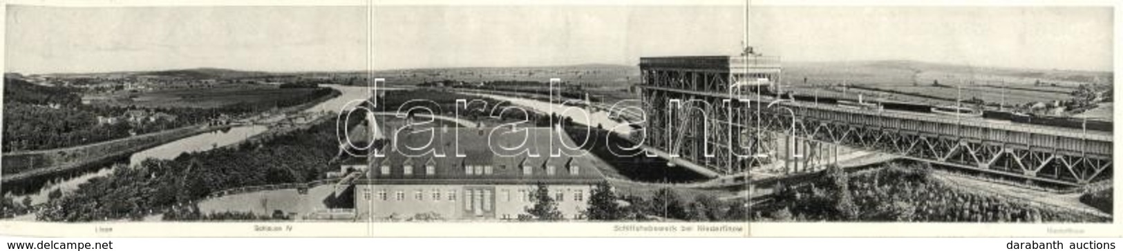 ** T2 Niederfinow, Das Tausend-Tonnen-Schiffshebewerk, Schleuse IV, Liepe/ Thousand-ton Boat Lift. Three-tiled Panoramac - Ohne Zuordnung