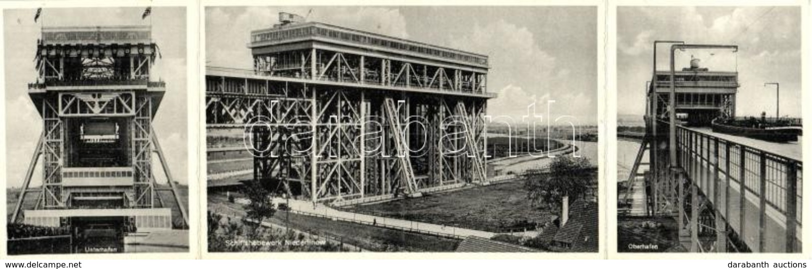 ** T2 Niederfinow, Das Tausend-Tonnen-Schiffshebewerk, Unterhafen, Oberhafen / Thousand-ton Boat Lift, Ports. Folding Ca - Unclassified