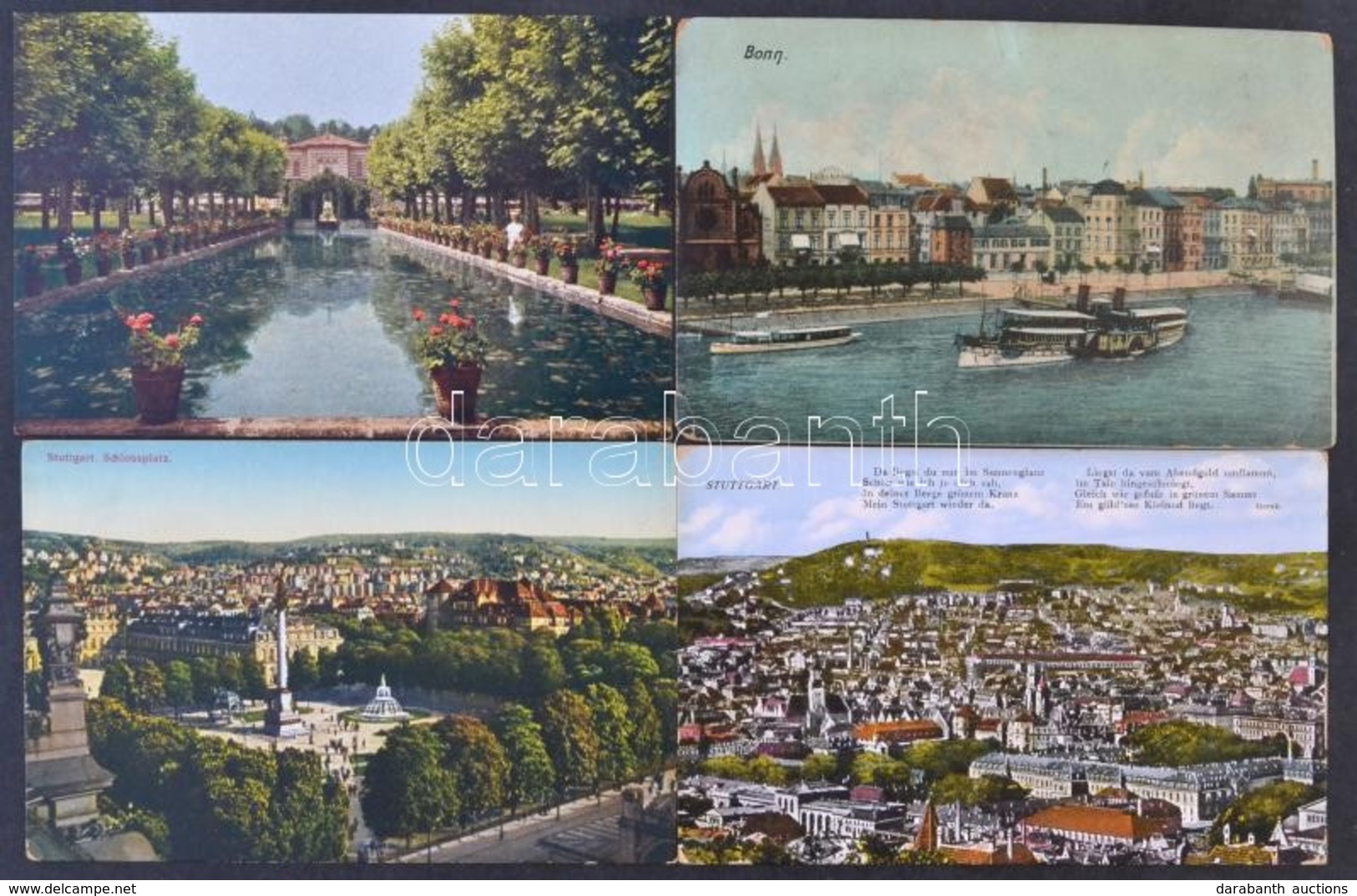 ** Stuttgart - 7 Pre-1945 Postcards (1 Bonn) - Unclassified