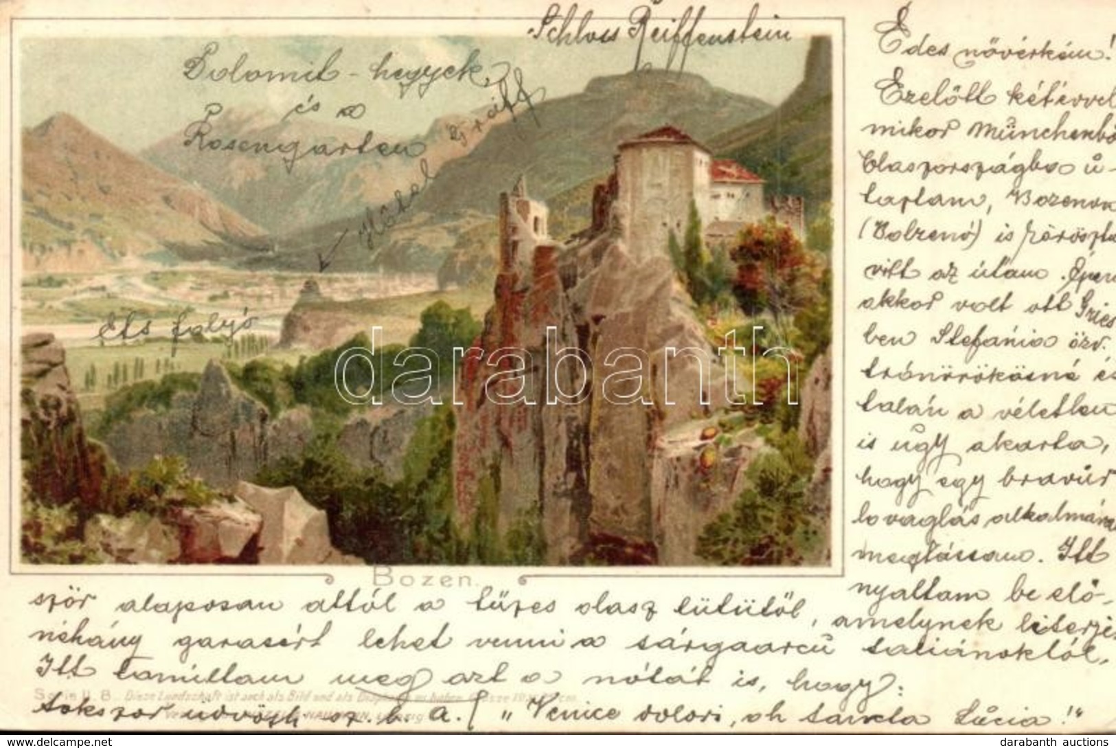 T2/T3 1899 Bolzano, Bozen (Südtirol); Wezel & Naumann Serie II. 8. Litho (EK) - Unclassified