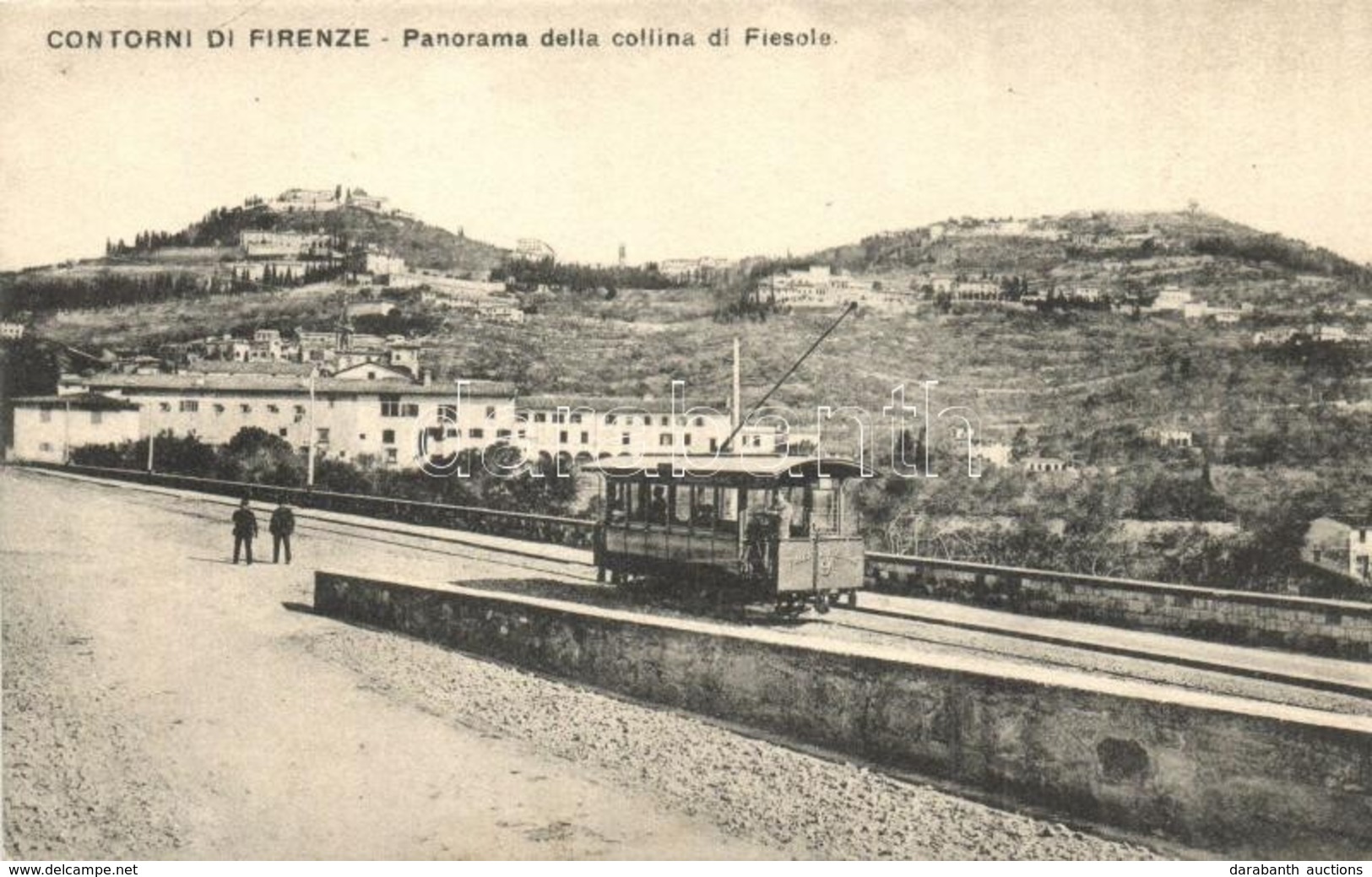 ** T1/T2 Firenze, Florence; Panorama Della Collina Di Fiesole / Electric Railway, Train - Sin Clasificación