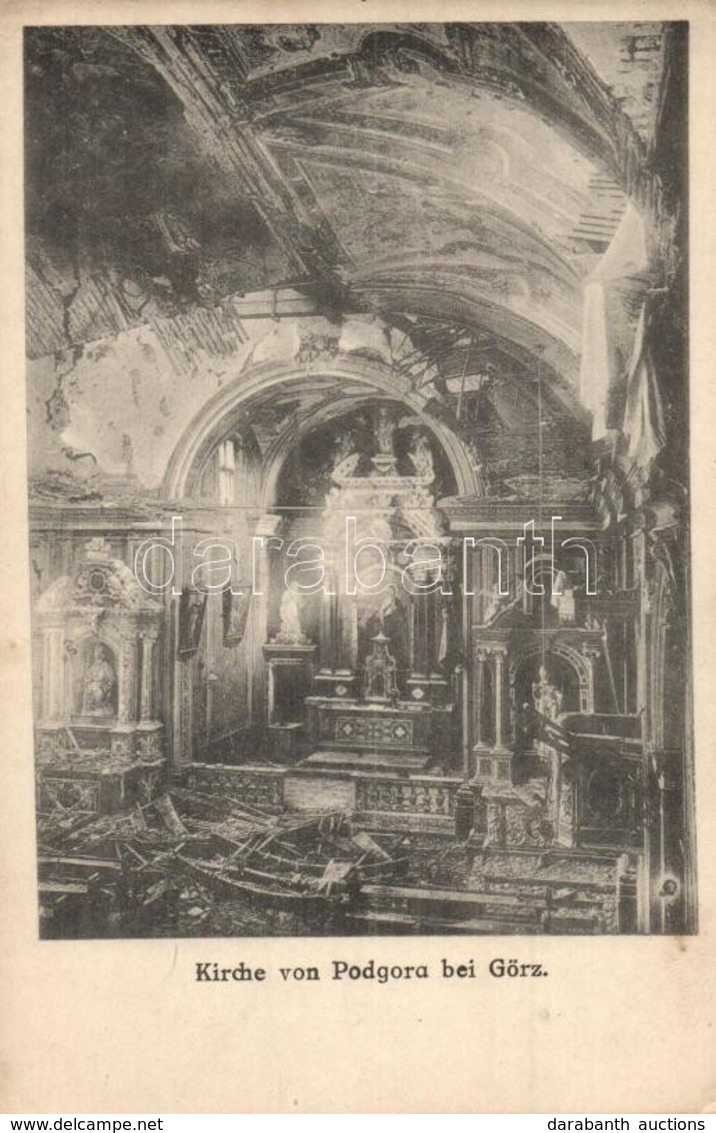 ** T2/T3 Monte Calvario At Gorizia, Podgora Bei Görz; Kirche / WWI Destroyed Church (EK) - Non Classificati