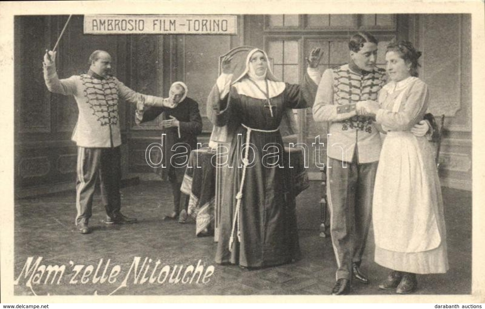 ** T2 Torino, Turin; Ambrosio Film. Mam'zelle Nitouche Vaudeville Opérette, Actors, Advertisement Card - Unclassified