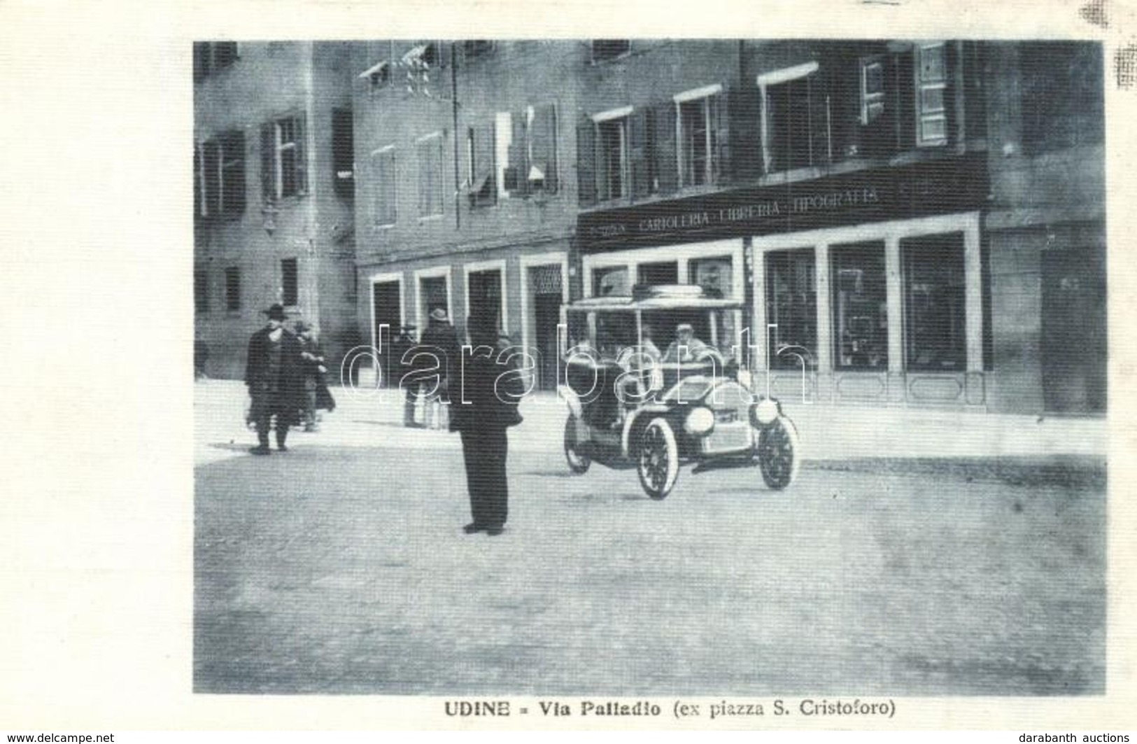 ** T2 Udine, Via Palladio, F. Tosolini Cartoleria, Libreria, Tipografia / Street View With Automobile, Shop Of F. Tosoli - Unclassified