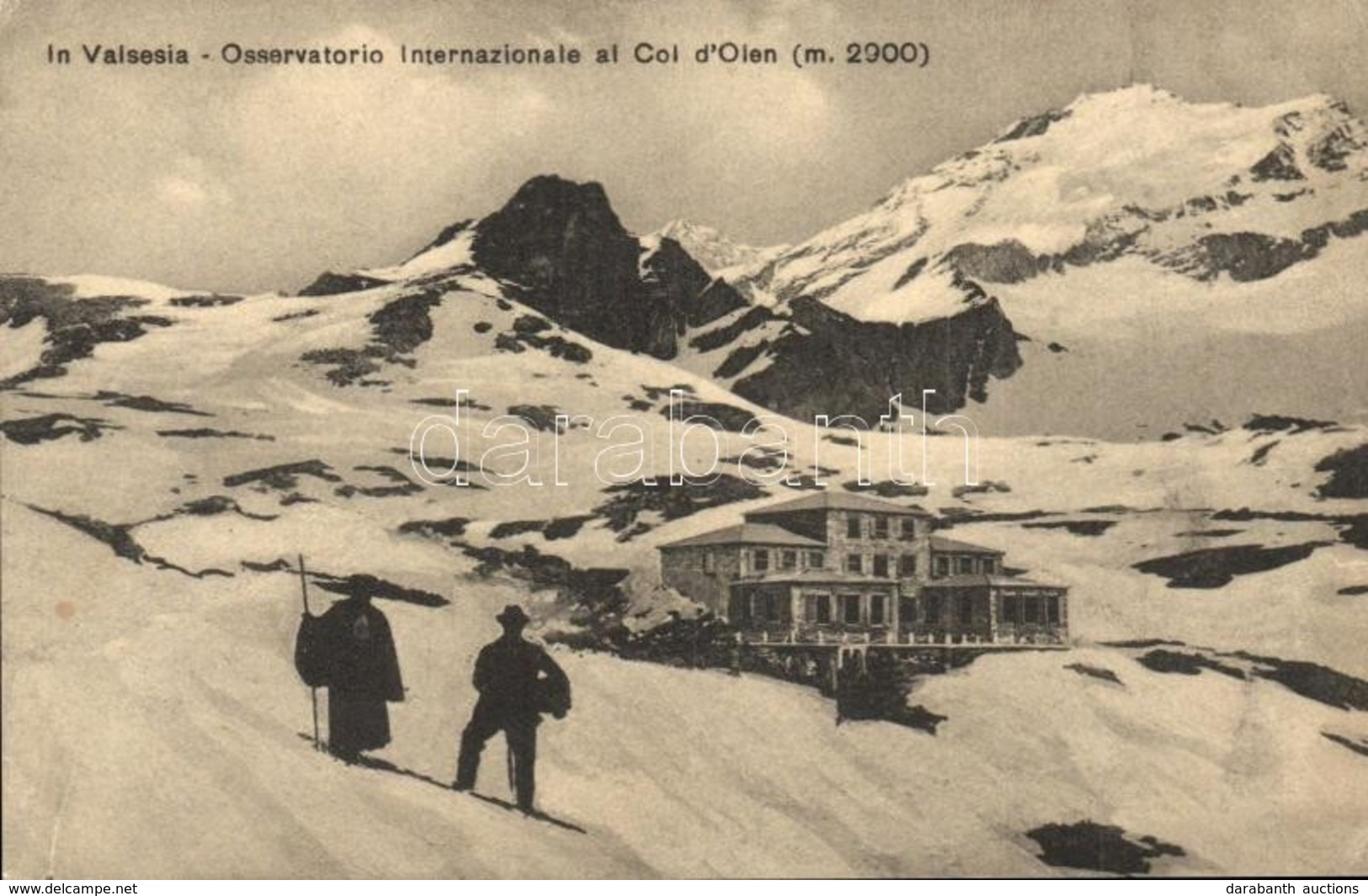 ** T3 Valle Della Sesia, Valsesia; Osservatorio Internazionale Al Col D'Olen / International Observatory In Winter (smal - Non Classés