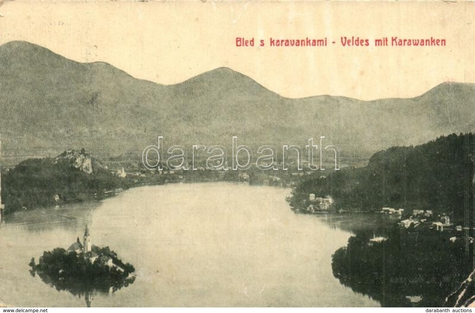 T2/T3 Bled, Veldes; Karavankami / Karawanken / Church On The Island, Karawanks Mountain Range. W. L. Bp. 1842. (EK) - Unclassified