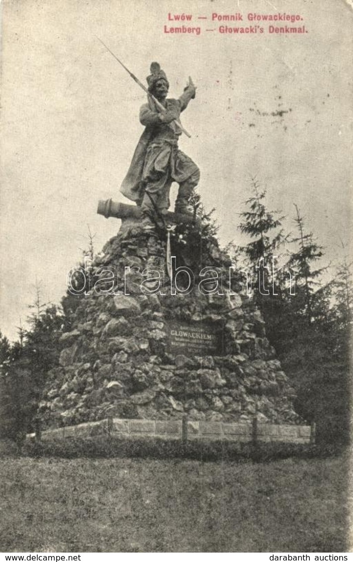 T2/T3 Lviv, Lwów, Lemberg; Pomnik Glowackiego / Denkmal / Monument  (Rb) - Unclassified