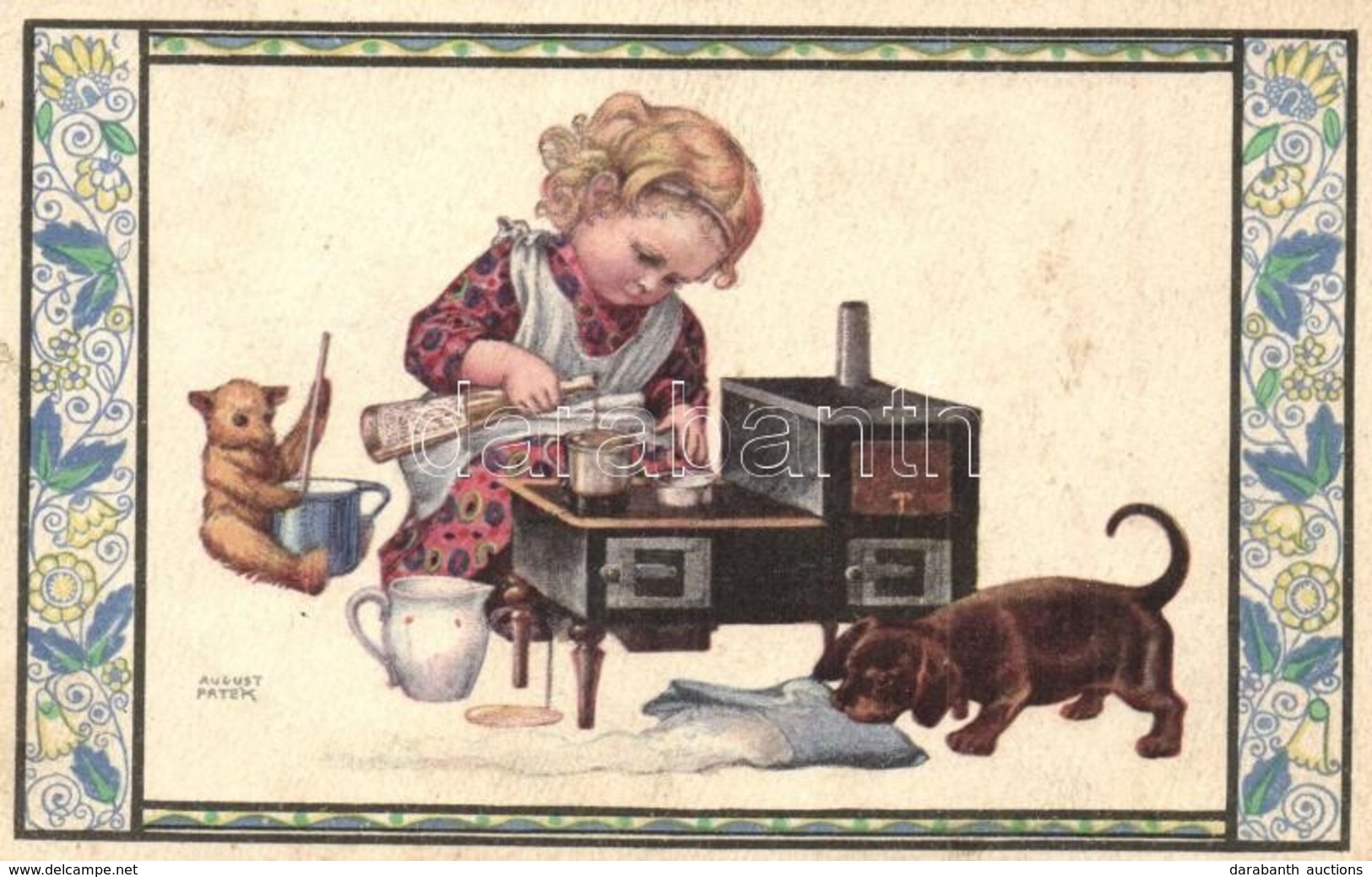 T2/T3 Children Art Postcard, B.K.W.I. 587-3. S: August Patek (EK) - Non Classificati