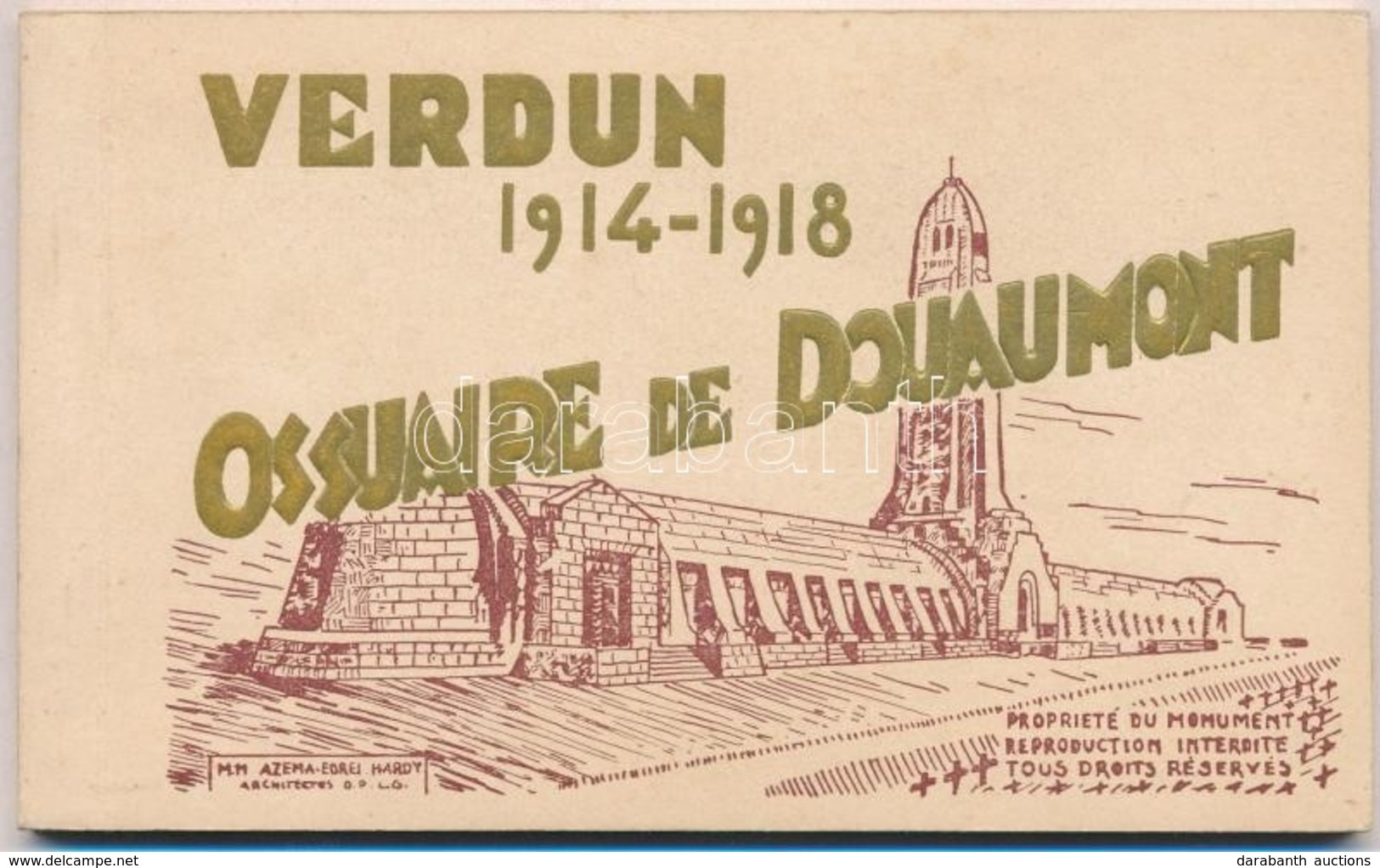 ** 1914-1918 Verdun, Ossuaire De Douaumont / Ossuary Of Douaumont - WWI Military Postcard Booklet With 10 Postcards - Unclassified