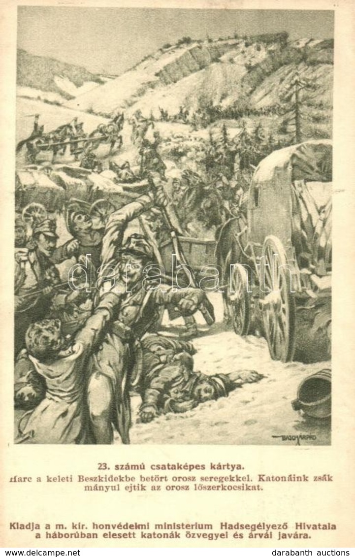 ** T2/T3 23. Számú Csataképes Kártya; Harc A Keleti Beszkidekbe Betört Orosz Seregekkel. Katonáink Zsákmányul Ejtik Az O - Non Classificati