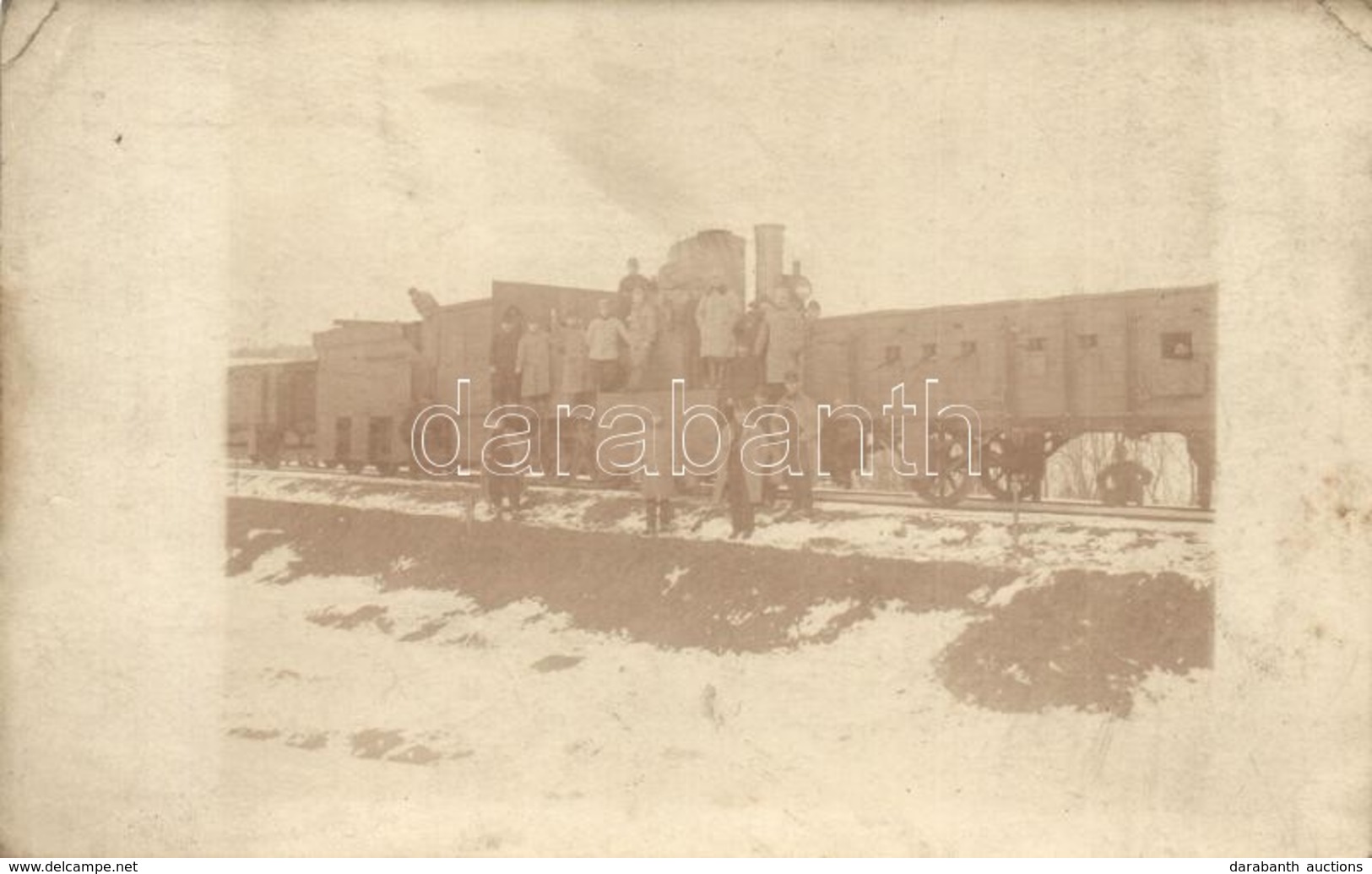 ** T2/T3 Első Világháborús Osztrák-magyar Páncélvonat Katonákkal / Penzerzug / WWI K.u.k. Military Panzer Train (armored - Unclassified