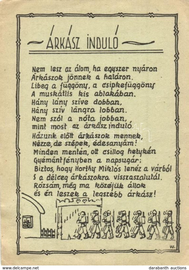 T2/T3 Árkász Induló / WWII Hungarian Military Art Postcard '1940 Nagybánya Visszatért' So. Stpl (EK) - Unclassified