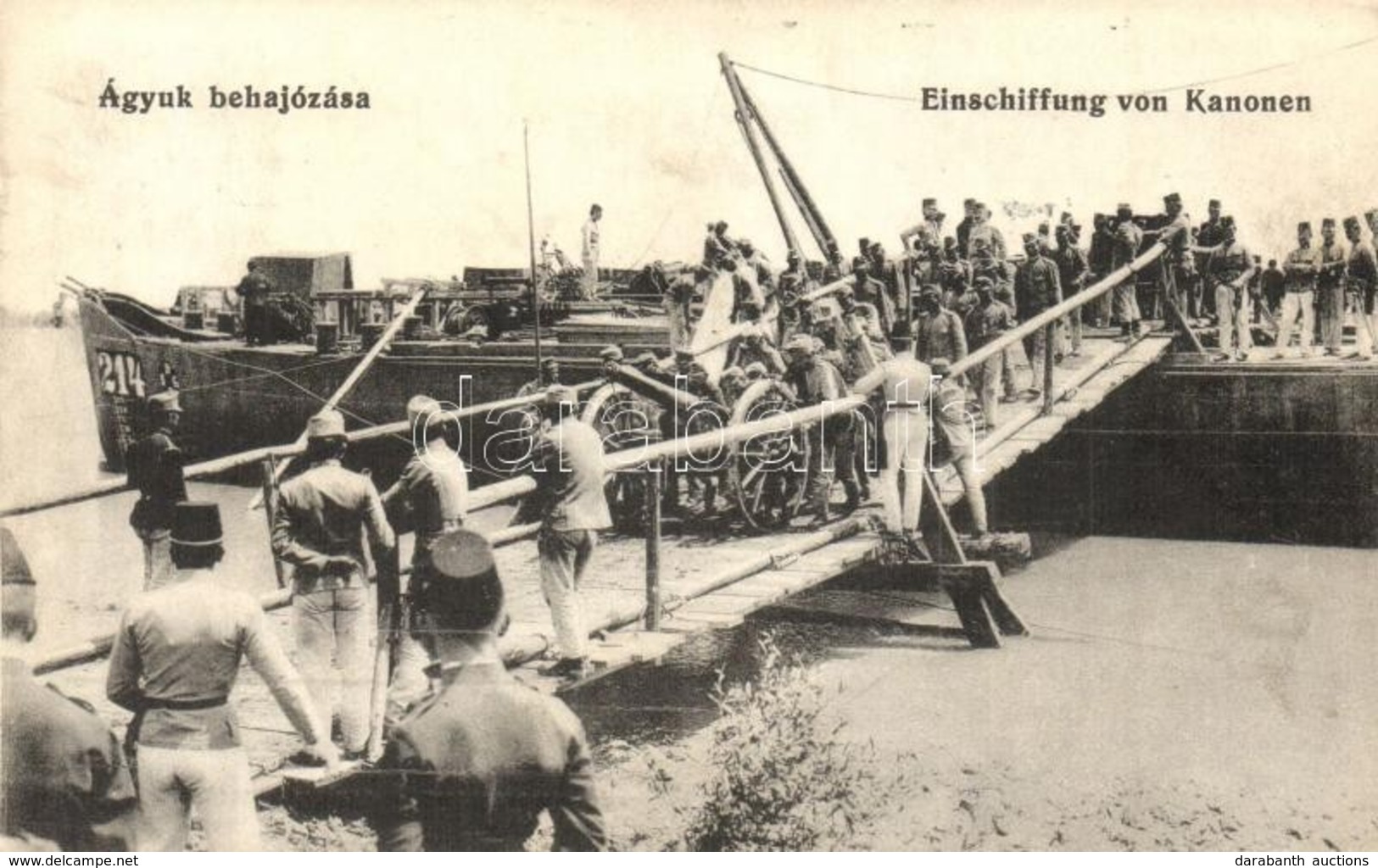 * T2/T3 Ágyúk Behajózása / Einschiffung Von Kanonen / Austro-Hungarian K.u.K. Cannon Embarkation (EK) - Non Classificati