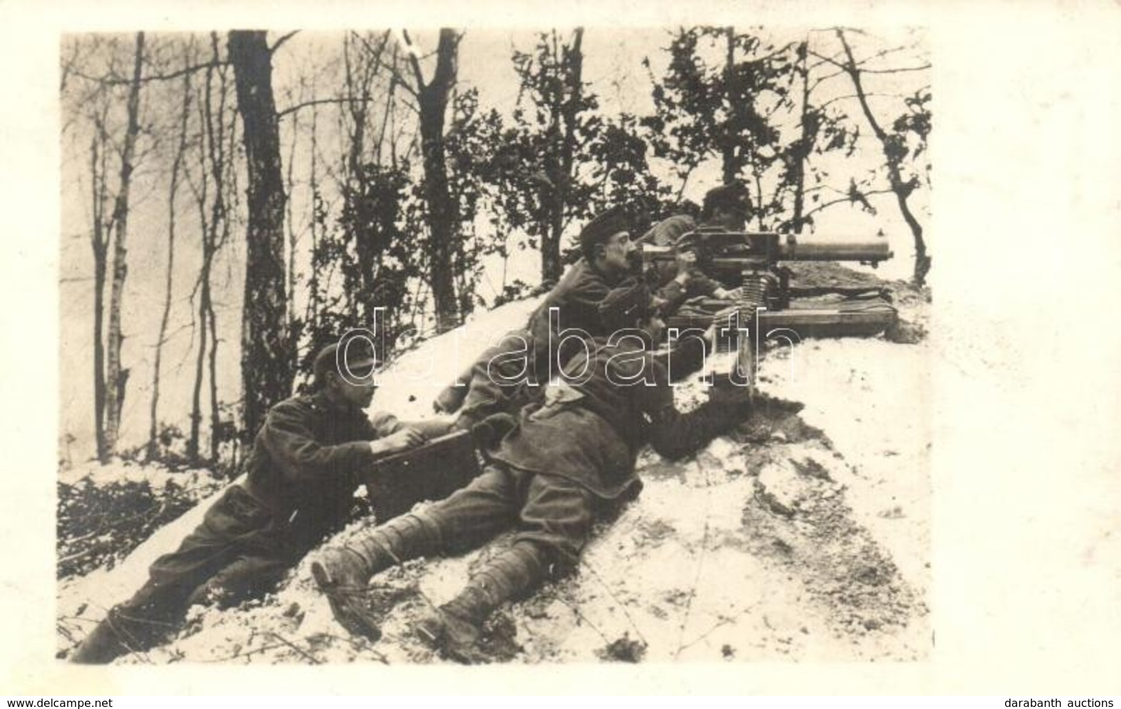 * T2 1916 Kelet-Galícia. Batkow (Batykiv). Magaslati Géppuska állás / WWI Austro-Hungarian K.u.K. Soldiers With Machine  - Unclassified