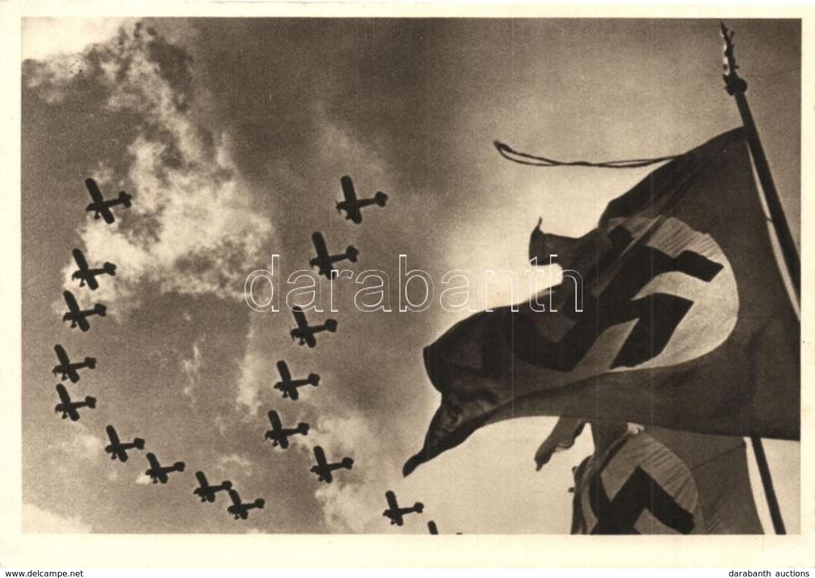 T2/T3 Die Fahnen Wehen Sieg!, Rudolf Schaeffer / German Nazi Party NSDAP Propaganda, Flag With Swastika And Military Air - Non Classificati