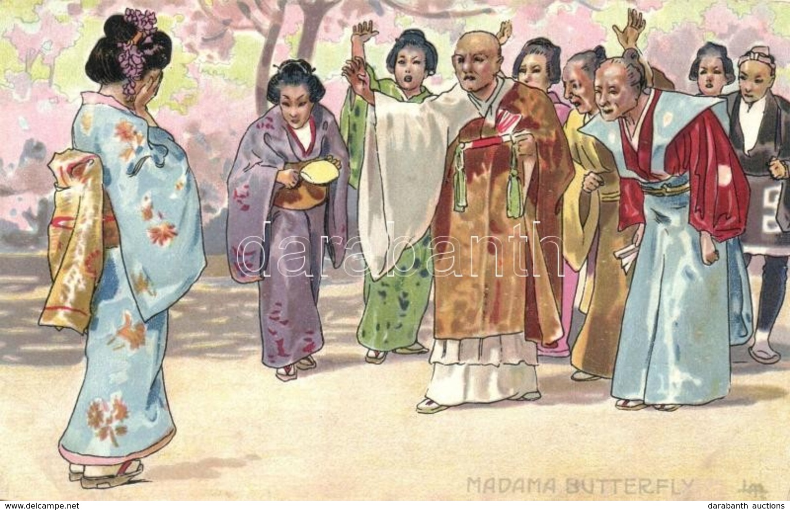 * T2/T3 Madame Butterfly. Italian Art Postcard, Japanese Folklore, Geisha (EK) - Non Classificati