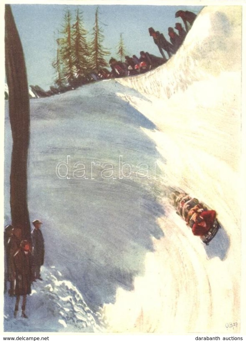 ** T2/T3 1928 Olympische Winterspiele Sankt Moritz / Winter Olympics / 2nd Olympic Winter Games In St. Moritz. Bobsled R - Non Classificati